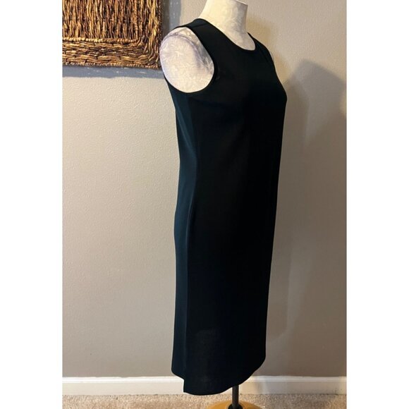 Ming Wang Dress S Small Black Stretch Knit Crew Neck Tank $250 NEW - Picture 7 of 13